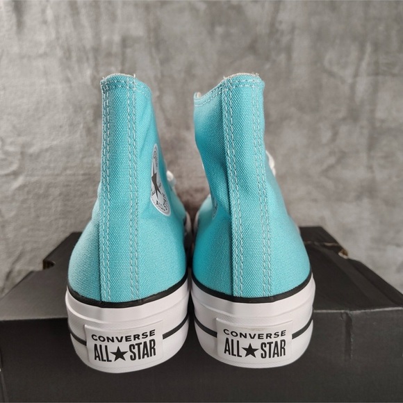 Converse Chuck Taylor Platform High Triple Cyan Men's Size 9 / Women's Size 11 - Picture 8 of 8